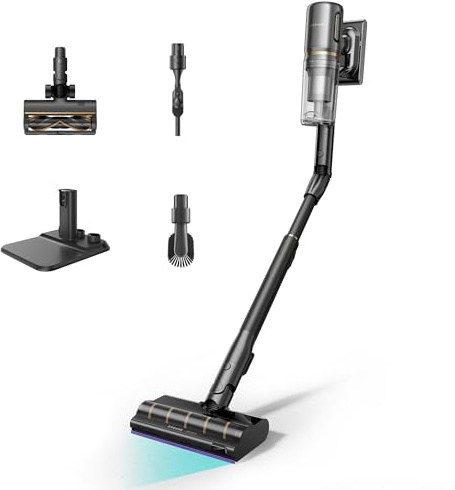 dreame V20 Pro-A Cordless Stick Vacuum, 0mm Edge Cleaning, 24,000PA Suction | TangleCut Hair Cutting, 90° Foldable, 4-Position Extendable, Up to 90min Runtime, 99.99% Filtration, Pet Fur Cleaning