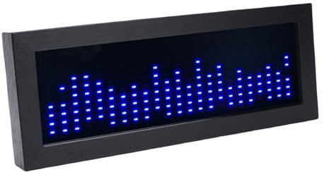 MusikRhythmuslicht mit Soundsteuerung, Mikrofon- & Kabeleingang, dynamische Lautstärkeanzeige für Gaming & Musiker, 10-stufige Frequenzerkennung, PWM-Helligkeit (Blau)