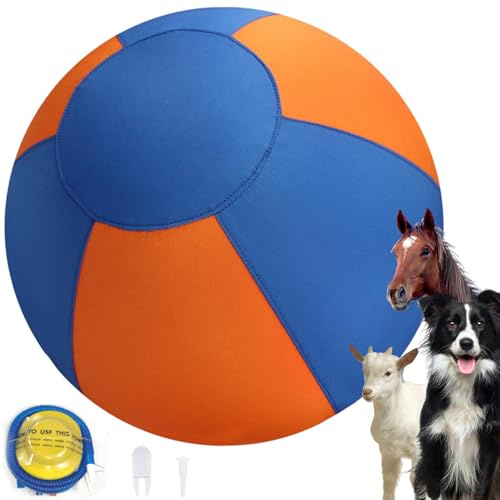 Whyzsjnclg Palla da Pastore per Cani Palla da Pastore in PVC da 18 Pollici con Copertura in Poliestere con Cerniera Giocattolo Multiuso interattivo Resistente ai Graffi per Cavalli, Pecore e Cani