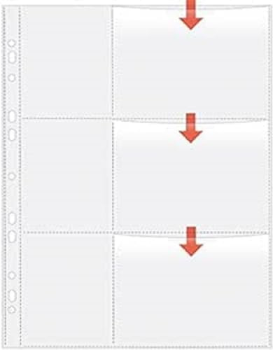VELOFLEX - Fotohüllen DIN A4 für 9 x 13 cm quer, 5 Stück | Fotosichthüllen, Sammelhüllen, PP-Folie, für 6 Fotos, beidseitig befüllbar, Euro-Lochung, weißes Trennblatt