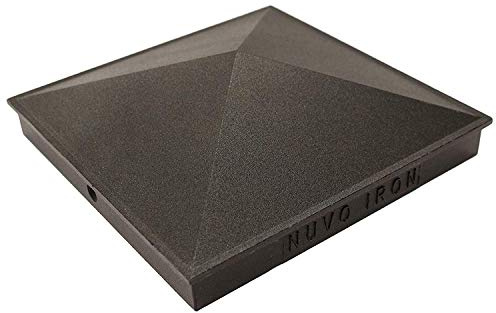Nuvo Iron Capuchon pyramidal décoratif en aluminium pour poteaux de 19,1 x 19,1 cm/20,3 x 20,3 cm – Noir