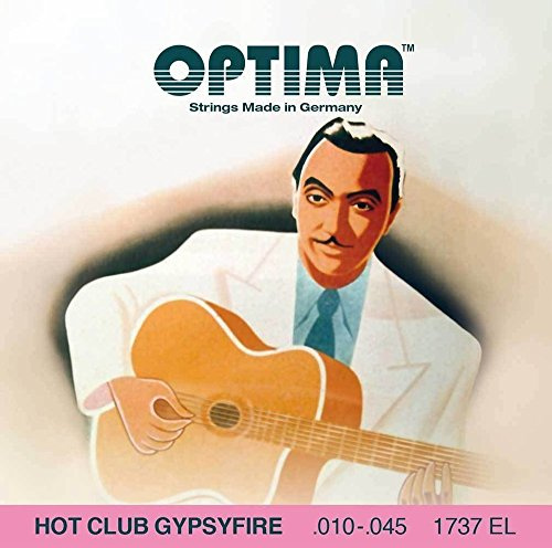 Optima Akustik-Gitarren Saiten Hot Club Gypsyfire Versilbert Satz Extra Light mit Schlinge 1757EL