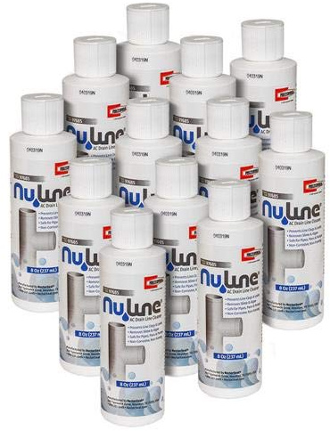 (12)-Pack, Nu-Line Drain Cleaner, 8 ounce bottles