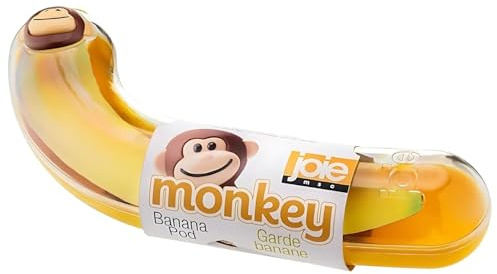 Joie Monkey Banana Pod Storage Container – Durable Banana Holder for Lunch Boxes & Travel, BPA-Free & Dishwasher Safe, Yellow