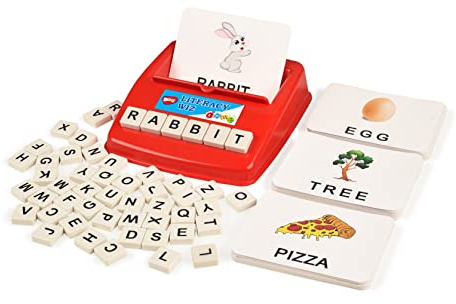 BOHS English Literacy Wiz Fun Game - Upper Case Daily Words - 60 Flash Cards - Preschool Language Learning Educational Toys