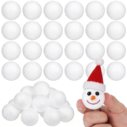 Milisten 100 Stück Styroporkugeln 4 cm Bastelschaumkugeln Grundschaumkugeln | Modellierbedarf für DIY Arts Craft Home School-Projekt, Weihnachtsdekoration, Runde Schaumstoffbälle Für Kreatives Basteln