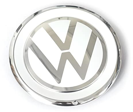 Volkswagen 1S0601149JWXN Radzierkappe (1 Stück) Radkappe Felgendeckel Nabenabdeckung Kappe weiß/Chrom