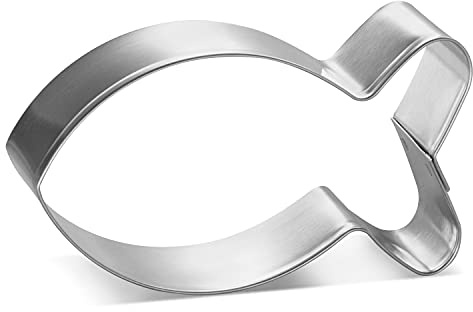 Foose Small Cute Fish Cookie Cutter 3.25 Inch –Tin Plated Steel Cookie Cutters – Small Cute Fish Cookie Mold
