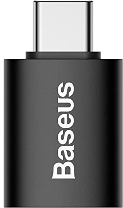 Baseus ZJJQ000001 Serie Ingenuity Mini Adaptador OTG Tipo-C a USB-A 3.1, Negro