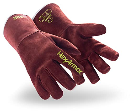HexArmor Welding Heat Resistant Safety Work Gloves with HeatHide Leather | HeatArmor 5051 | X-Large
