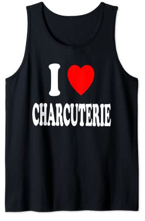 I Heart (Love) Charcuterie Vin Fromage Viande Planchette Apéritif Débardeur