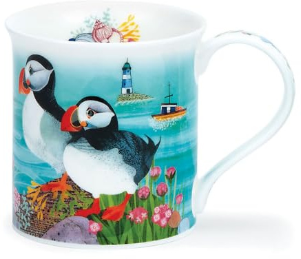 Dunoon Bute 0,3 Liter Fine Bone China Becher Seashore (PAPAGEITAUCHER)