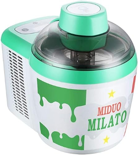 Samnuerly Ice Cream Maker with Built in Freezer 600ML Automatic Ice Cream Machine with Measuring Spoon Ball Digger Silicone Spatula And Measuring Cup,Red (Green)