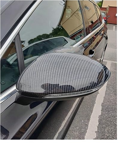Auto Spiegelkappen Carbon Spiegel Abdeckung Kappen Für VW Für Passat B8 Für Variante Für Arteon Seite Spiegel Abdeckungen Kappen 2016 2017 2018 2019 Rückspiegelgehäuse (Farbe : No blind spot hole)