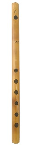 Bamboo Bansuri Flute for beginners B Key Tune scale 7 Holes Fipple Woodwind Clarinet Quena Flute Musical Instrument Krishna Flute Size 13.5 Inch