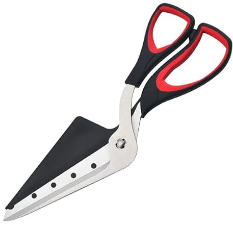 Tijeras profesionales de pizza con hoja de acero inoxidable desmontables, tijeras de corte fácil para pizza, espátula, herramientas para rebanar (A)