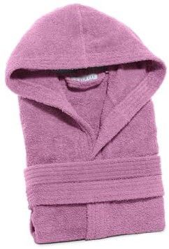 Caleffi cyclamen frottee-bademantel fr damen mit kapuze - m/l