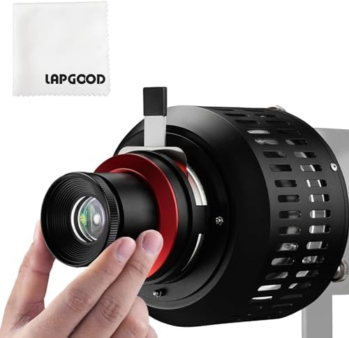 Bowens Mount Spotlight Conical Optical Snoot kit, Photography Studio Lighting Accessory with 24 Gobos & 5 Color Filters Compatible for Godox Aputure Amaran Neewer LED Video Light