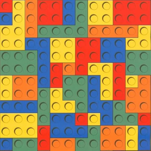 Sol Vinyle - Motif Briques colorées - Rouleau de 3.00m x 2m