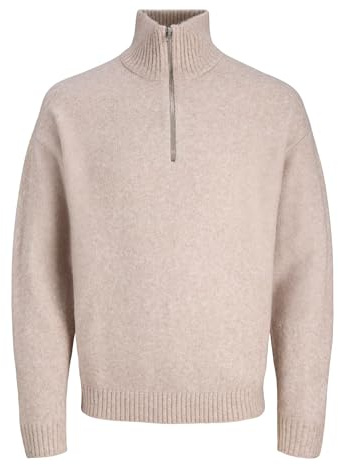 JACK & JONES Male Sweatshirt mit halbem Reißverschluss Einfarbig Sweatshirt mit halbem Reißverschluss