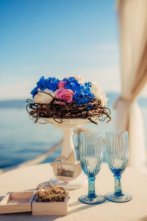 adrium Acryl-Bild 30 x 50 cm: Ein Hochzeitsstrauß am Meer. Hochzeit in Montenegro. (85825521)