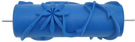 Pattern Paint Roller Soft Rubber Head for Walls Ceiling Decorative Texture Tool Blue (106Y)