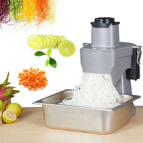 GLJTUO Rallador Y Triturador De Verduras Profesional 3 En 1 De 200 W, Procesador De Alimentos Multifuncional, Cortador De Verduras Pequeño Comercial para El Hogar para Carne, CE,