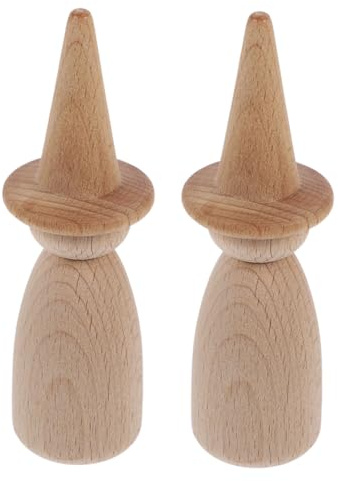 JOINPAYA 2sätze Unbemalte Holz-peg Dolls Für Projekte Wechselbare Hüte Holzfiguren Für Rollenspiele Dekoration Für Sandtisch Kreatives Basteln Und Kunsthandwerk