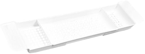 WJnflQN 55-78cm Extendable Bathtub Tray Extending Bath Board Home Spa Bath Caddy Tray In PP Waterproof Portable Adjustable Bathroom Shelf Shower Organizer For Bathroom Accessories