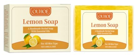 Per Ouhoe per la barra del sapone per viso e corpo, limone profumato, controllo dell'olio, pulizia rinfrescante