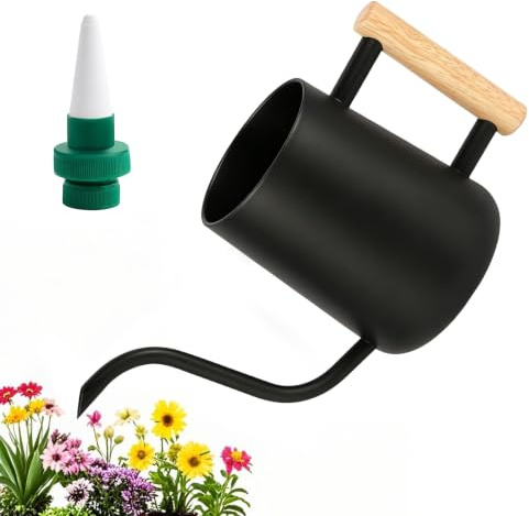 Regadera de Interior con Boquilla Larga, regadera Negra de para Plantas de Interior, Bonita regadera para Interiores, regadera pequeña para Plantas de Interior
