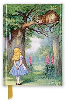 John Tenniel – Alice im Wunderland – Alice und die Grinsekatze – Taschenkalender 2024: Original Flame Tree Publishing-Pocket Diary [Taschenkalender]