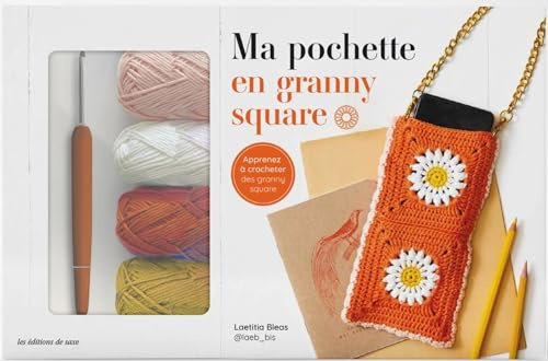 Ma pochette en granny square: Coffret avec accessoires