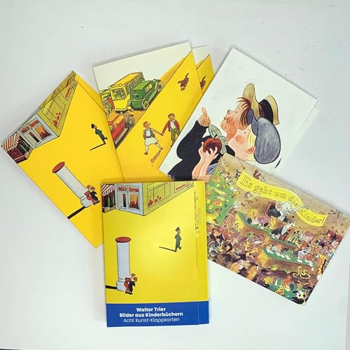 Walter Trier – Acht Kunst-Klappkarten: Motive aus Erich Kästners Kinderbüchern