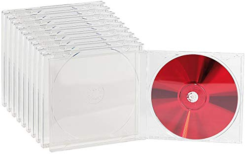 PEARL CD Jewel Case: CD Jewel Boxen im 10er-Set, klares Tray (Leerhüllen, Slim-Boxen, Doppel Hüllen)