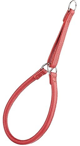 Dogline L1218-3 Martingal-Halsband, rund, Leder, 45,7 x 0,8 cm, Rot