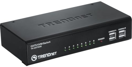 TRENDnet 8-Port KAT5 KVM Switch, TK-CAT508