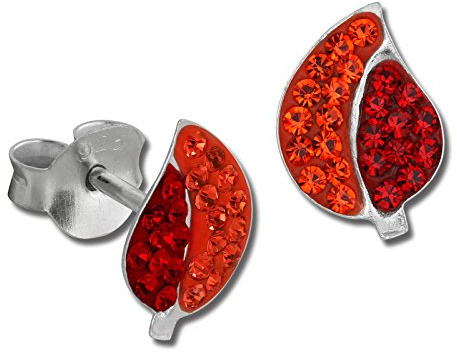 SilberDream orange Blatt Ohrringe Zirkonia 925 Silber Damen Ohrstecker GSO602O Silber Ohrstecker
