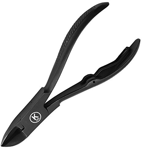 K-Pro Nagelzange für starke & dicke Fußnägel – 11,3 cm Pediküre-Zange aus rostfreiem Edelstahl – ergonomisch, gebogen & scharf – geeignet für Diabetiker, Senioren & anspruchsvolle Fußpflege