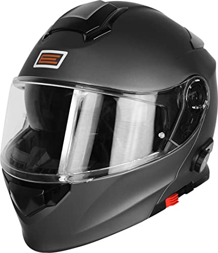 Origine Helmets 204271723600003 Delta Solid Matt Klapphelm mit integriertem Bluetooth, Titan, S