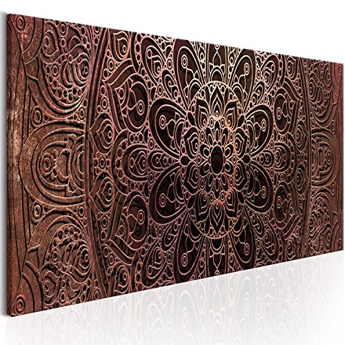 murando - Wandbilder XXL Mandala 120x40 cm 1 tlg - Wand Deko Vlies Leinwand Bilder Groß Wanddeko Wohnzimmer Schlafzimmer Kunstdrucke Panoramabild - Orient Zen Indisch Hippie f-A-0594-b-c