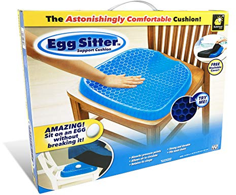 BulbHead Egg Sitter Seat Cushion with Non-Slip Cover, Breathable Honeycomb Design Absorbs Pressure Points