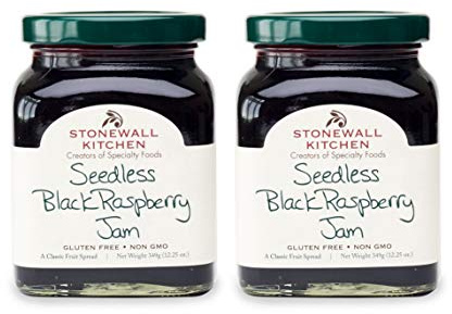 Stonewall Kitchen Seedless Black Raspberry Jam, 12 ounces (Pack of 2)
