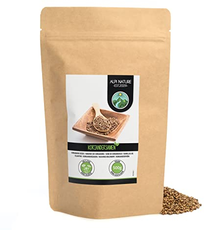 Alpi Nature Coriander Seeds 500g 1.1 lb, Whole Raw Coriander Seeds for Cooking and Spice Blends