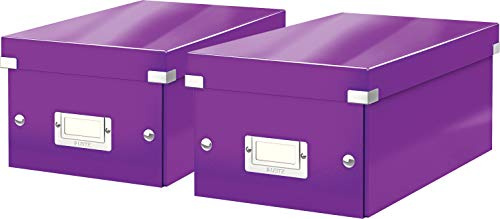 Leitz Click & Store DVD Aufbewahrungsbox (Violett) 2er Pack