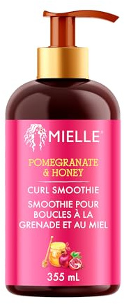 Mielle Pomegranate & Honey Curl Enhancing Smoothie - Moisturising Curly Hair Cream for Type 4 Curly & Coily Hair - Softens, Strengthens & Defines Curls, 355 ml (Pack of 1)