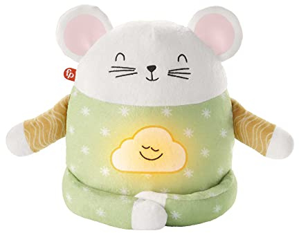 Fisher-Price HHH44 - Meditations-Maus – Entspannungs- und Schlafhilfe mit geführter Tages- und Abendmeditation und Musik für Kinder ab 2 Jahren