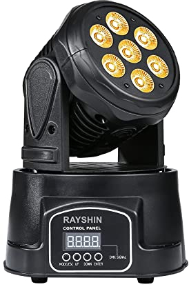 Lampe de scène à LED Moving Head 7 * 12W RGBW - Contrôleur de musique - Contrôleur Dj 512 Dmx - Lumière pour bar, club, fête, discothèque - Éclairage LED pour scène
