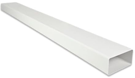 VentilationNord Flachkanal 1m 220 x 90 mm Abluft und Zuluft für Lüftungssystem 150 Kunststoff