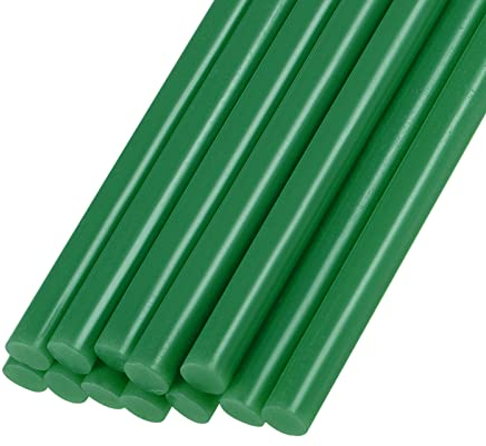 Rebower Caldo Colla Stick Mini Adesivo Caldo Sciogliere Colla Pistola Stick, [per Arte, Artigianato, Fai-da-Te, Carte Creazione] - 0.27 x 4/Dark Verde/12 Pz